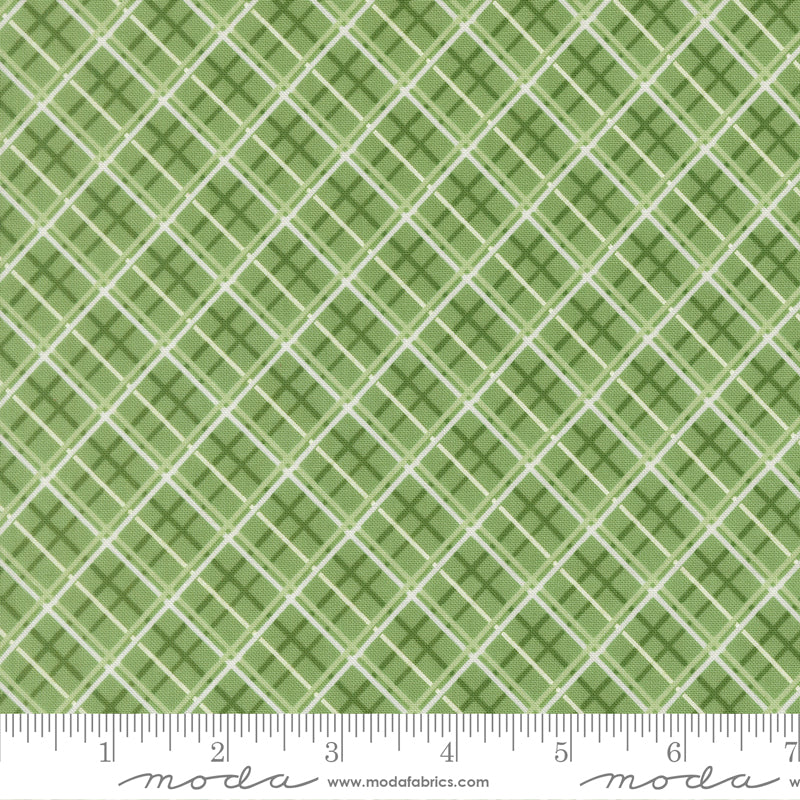 Merrily On High Pretty Plaid Paper Checks and Plaids Evergreen by Sweetfire Road for Moda Fabrics 43215-14 scale