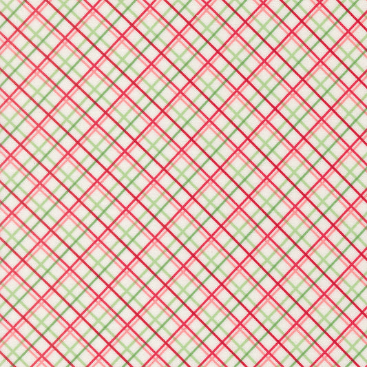 Merrily On High Pretty Plaid Paper Checks and Plaids Snow by Sweetfire Road for Moda Fabrics 43215-11