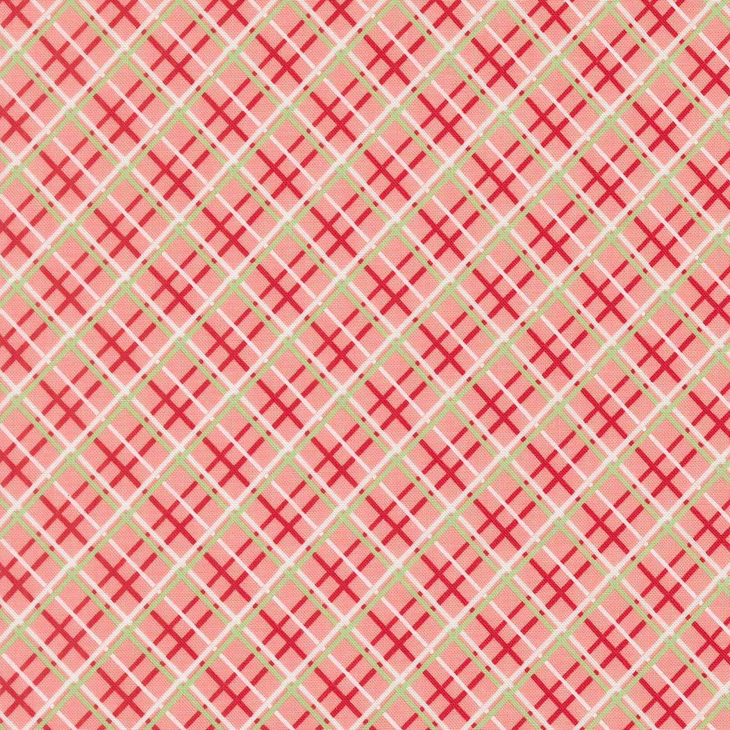 Merrily On High Pretty Plaid Paper Checks and Plaids Blush by Sweetfire Road for Moda Fabrics 43215-12