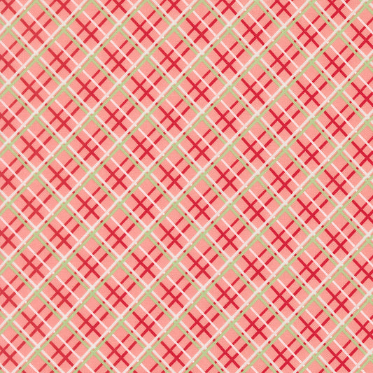 Merrily On High Pretty Plaid Paper Checks and Plaids Blush by Sweetfire Road for Moda Fabrics 43215-12