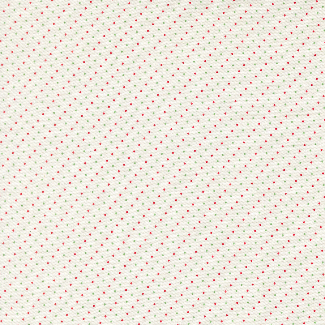 Merrily On High Festive Dot Dots Snow by Sweetfire Road for Moda Fabrics 43216-11