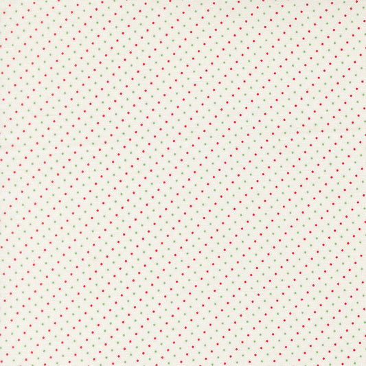 Merrily On High Festive Dot Dots Snow by Sweetfire Road for Moda Fabrics 43216-11