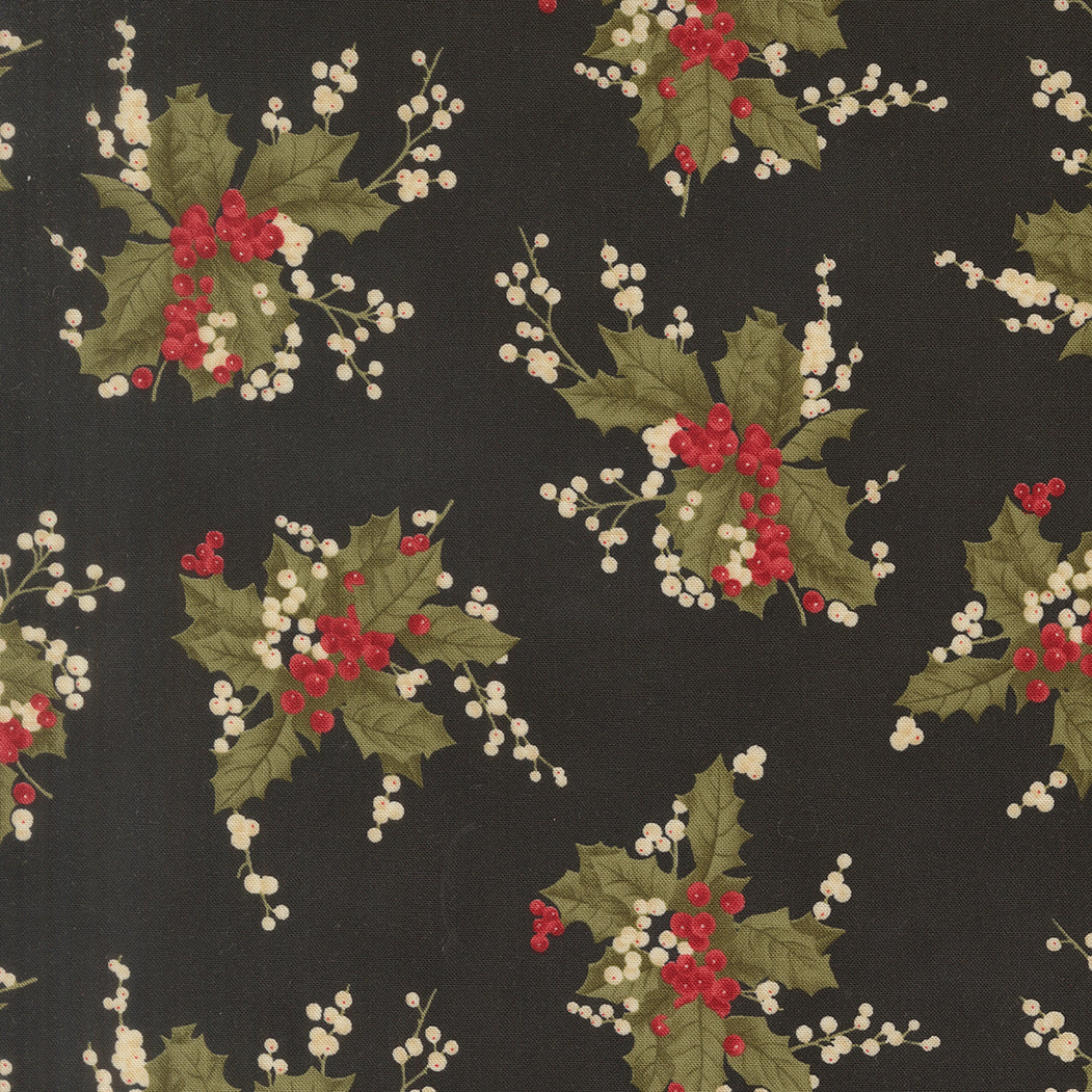 Candlelight Christmas Holly Berrie Christmas Ebony by 3 Sisters for Moda Fabrics