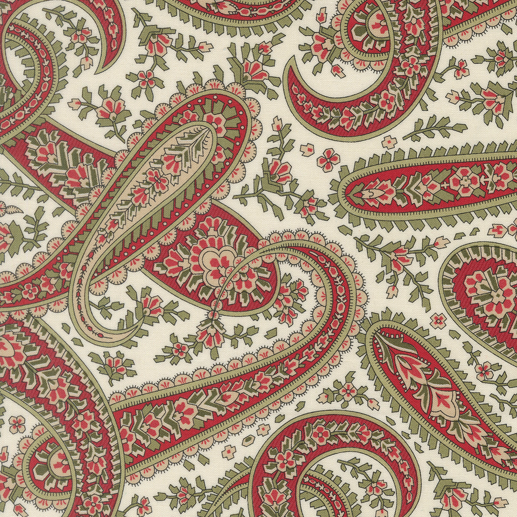 Candlelight Christmas Plaza Paisley Cream by 3 Sisters for Moda Fabrics