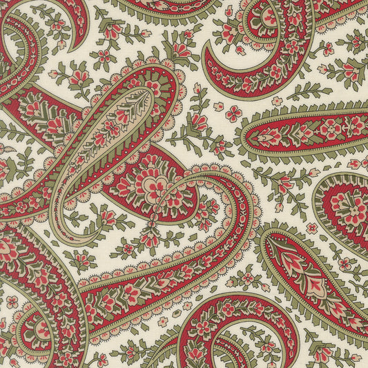 Candlelight Christmas Plaza Paisley Cream by 3 Sisters for Moda Fabrics