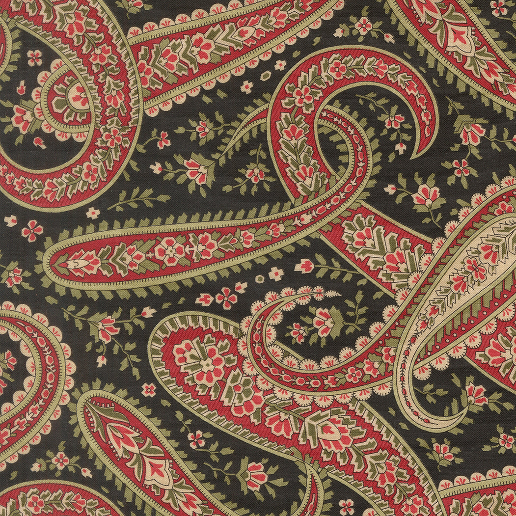 Candlelight Christmas Plaza Paisley Ebony by 3 Sisters for Moda Fabrics