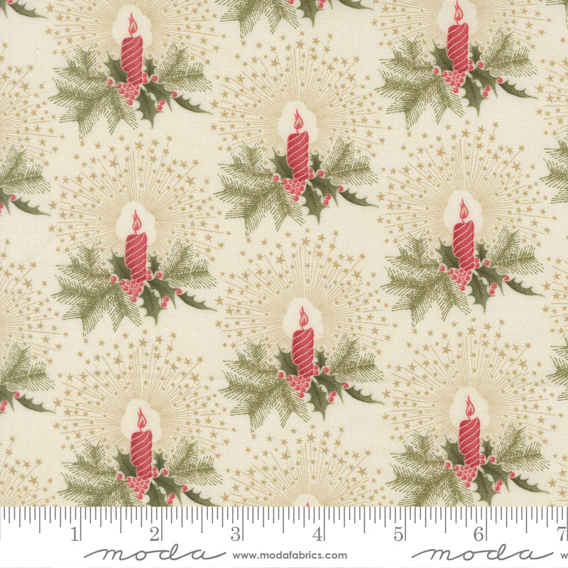 Candlelight Christmas Candlelight Novelty Cream by 3 Sisters for Moda Fabrics