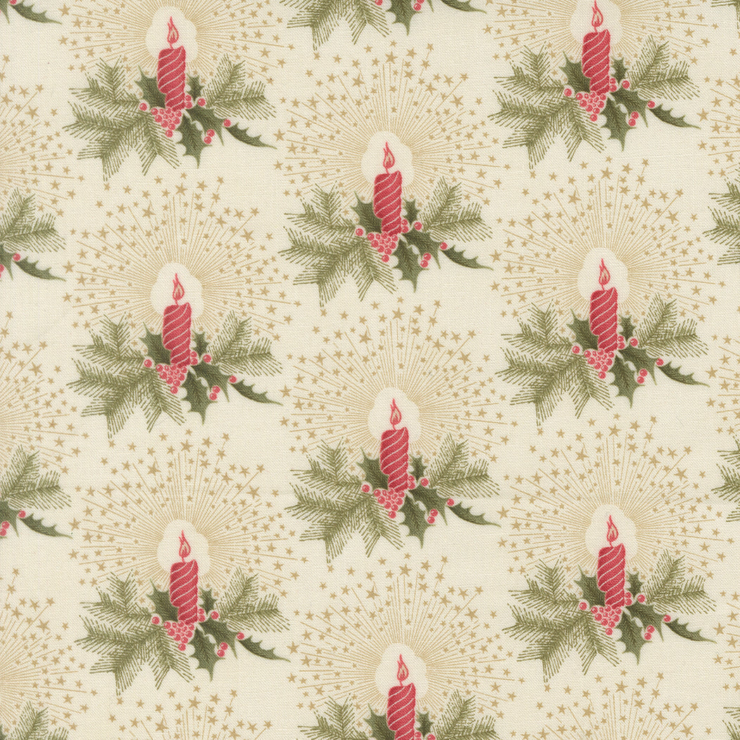 Candlelight Christmas Candlelight Novelty Cream by 3 Sisters for Moda Fabrics