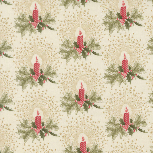 Candlelight Christmas Candlelight Novelty Cream by 3 Sisters for Moda Fabrics