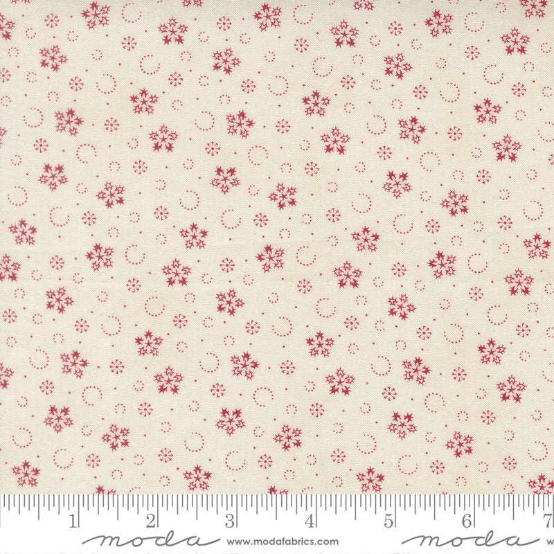 Candlelight Christmas Festive Flurries Blenders Snow Flake Dot Cream by 3 Sisters for Moda Fabrics