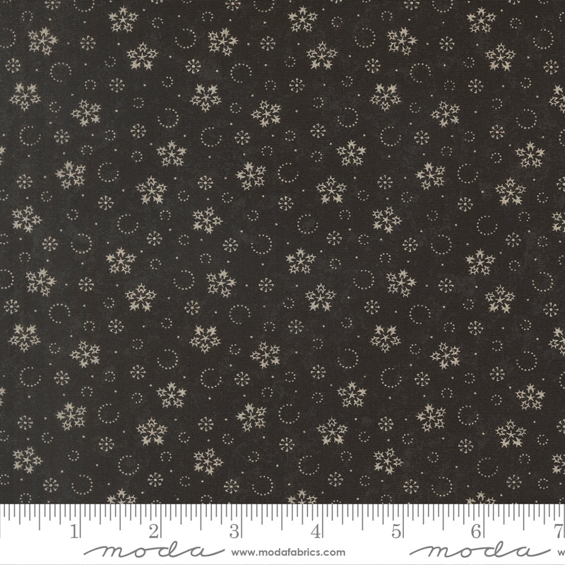Candlelight Christmas Festive Flurries Blenders Snow Flake Dot Ebony by 3 Sisters for Moda Fabrics
