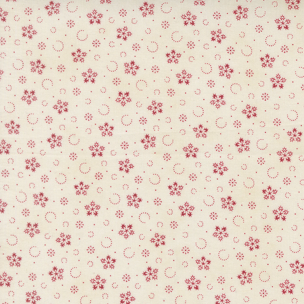 Candlelight Christmas Festive Flurries Blenders Snow Flake Dot Cream by 3 Sisters for Moda Fabrics