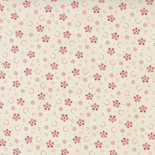 Candlelight Christmas Festive Flurries Blenders Snow Flake Dot Cream by 3 Sisters for Moda Fabrics