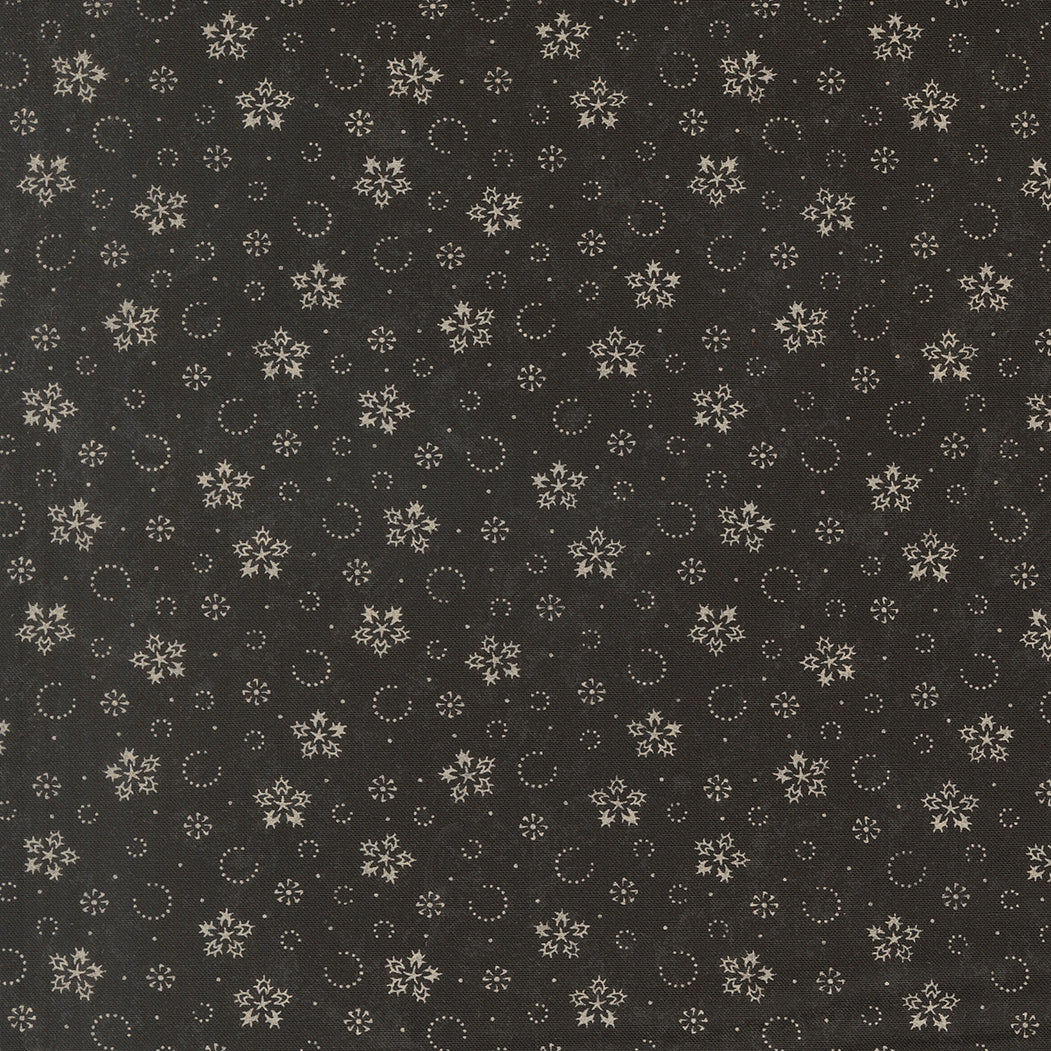 Candlelight Christmas Festive Flurries Blenders Snow Flake Dot Ebony by 3 Sisters for Moda Fabrics