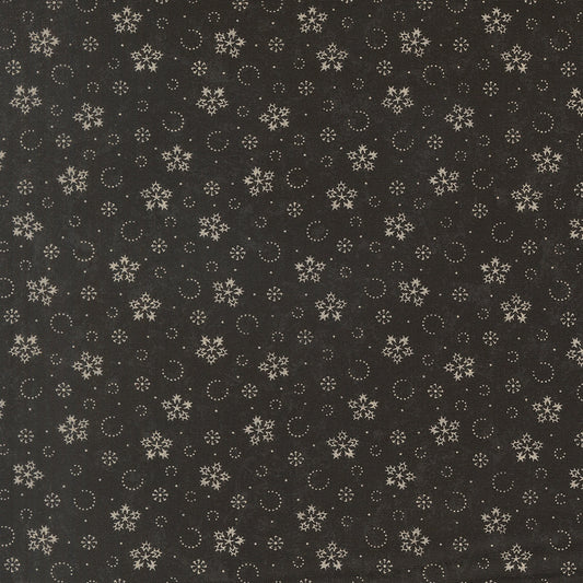 Candlelight Christmas Festive Flurries Blenders Snow Flake Dot Ebony by 3 Sisters for Moda Fabrics