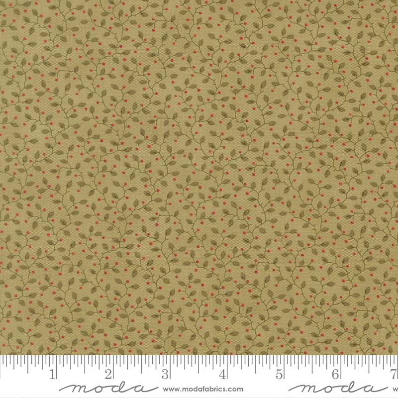 Candlelight Christmas Festive Flurries Vine and Berries Sage by 3 Sisters for Moda Fabrics