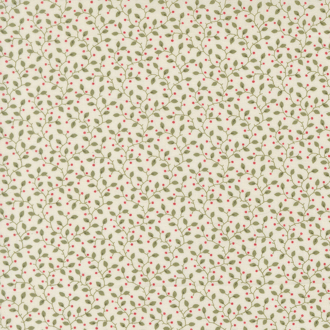 Candlelight Christmas Festive Flurries Vine and Berries Cream by 3 Sisters for Moda Fabrics