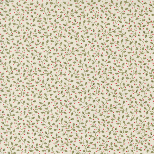 Candlelight Christmas Festive Flurries Vine and Berries Cream by 3 Sisters for Moda Fabrics