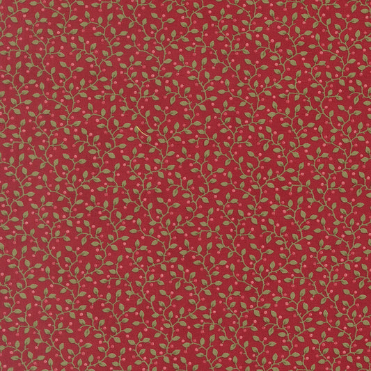 Candlelight Christmas Festive Flurries Vine and Berries Crimson by 3 Sisters for Moda Fabrics