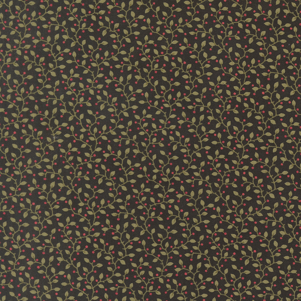 Candlelight Christmas Festive Flurries Vine and Berries Ebony by 3 Sisters for Moda Fabrics
