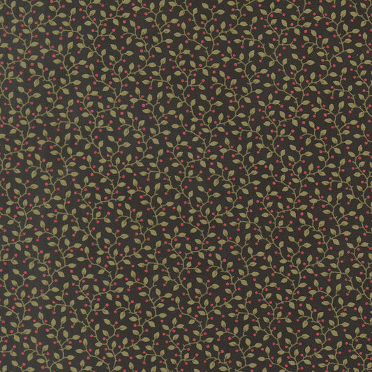 Candlelight Christmas Festive Flurries Vine and Berries Ebony by 3 Sisters for Moda Fabrics