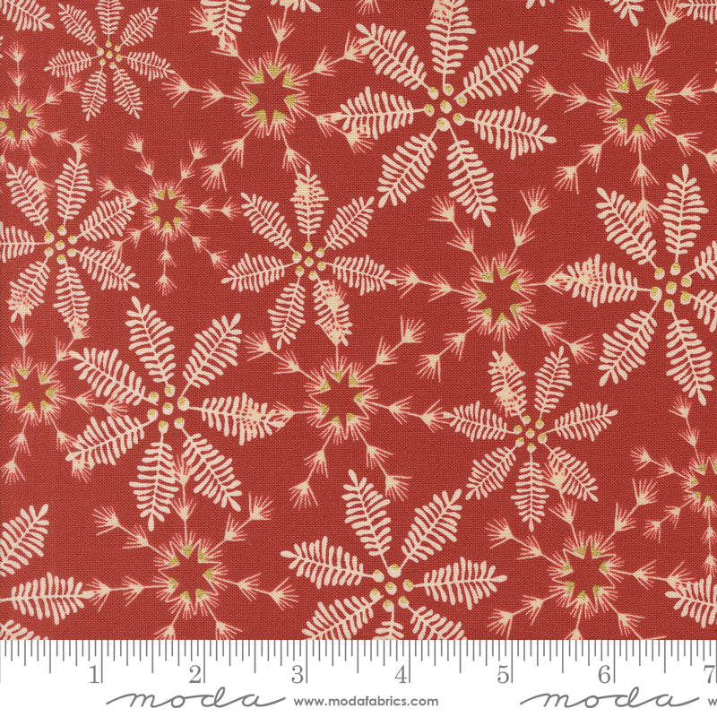 Old World Yuletide Snowy Lace Poinsettia by Fancy That Design House for Moda Fabrics