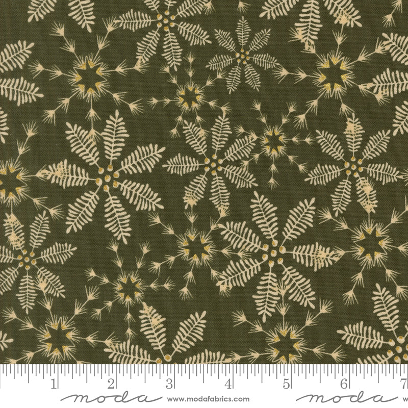 Old World Yuletide Snowy Lace Pine by Fancy That Design House for Moda Fabrics