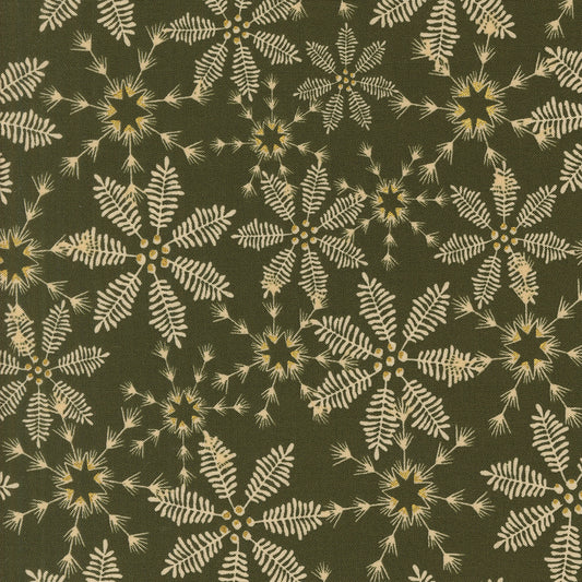 Old World Yuletide Snowy Lace Pine by Fancy That Design House for Moda Fabrics