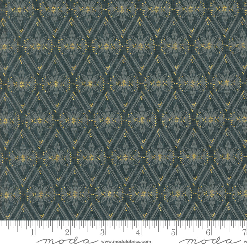 Old World Yuletide Twinkle Traditions Diamond Blenders Midnight by Fancy That Design House for Moda Fabrics