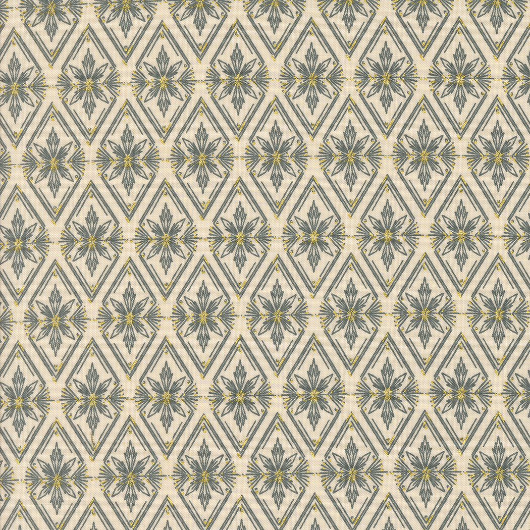 Old World Yuletide Twinkle Traditions Diamond Blenders Eggshell by Fancy That Design House for Moda Fabrics