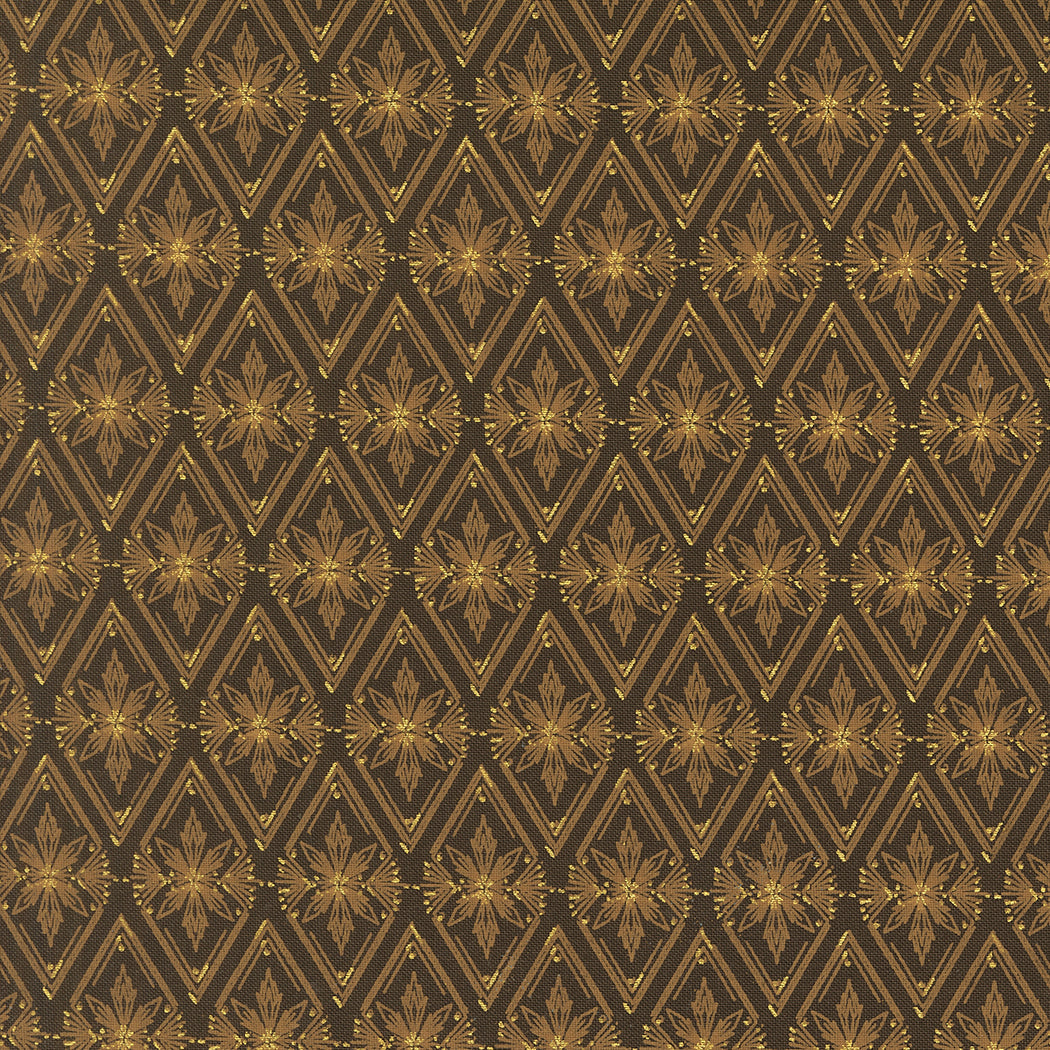 Old World Yuletide Twinkle Traditions Diamond Blenders Espresso by Fancy That Design House for Moda Fabrics