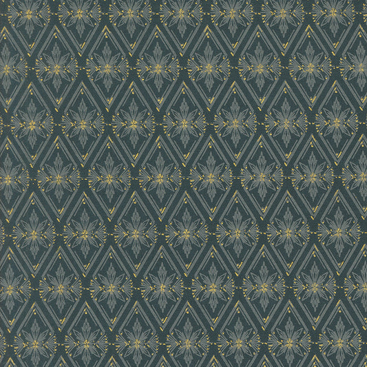 Old World Yuletide Twinkle Traditions Diamond Blenders Midnight by Fancy That Design House for Moda Fabrics