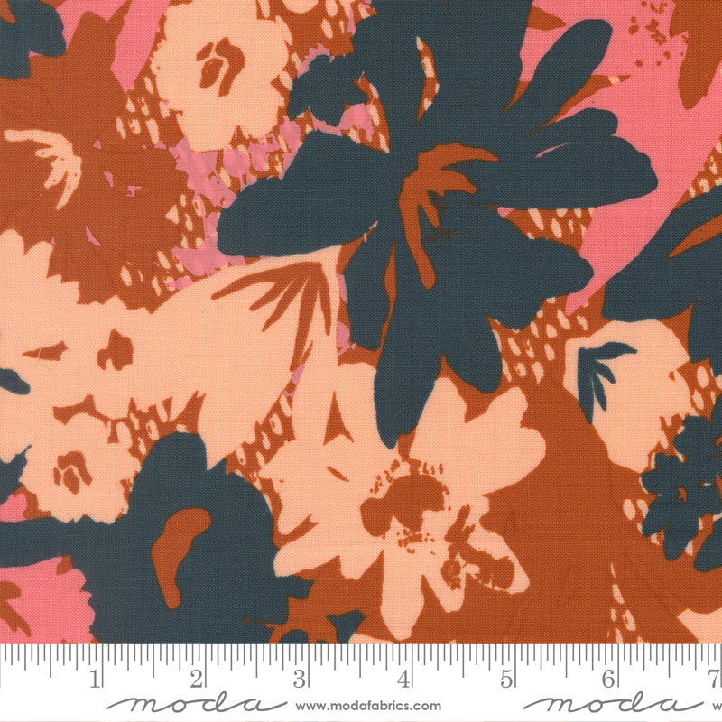 Boho Haven Floral Image Florals SPICE by Fancy That Design House for Moda 45641-14 scale