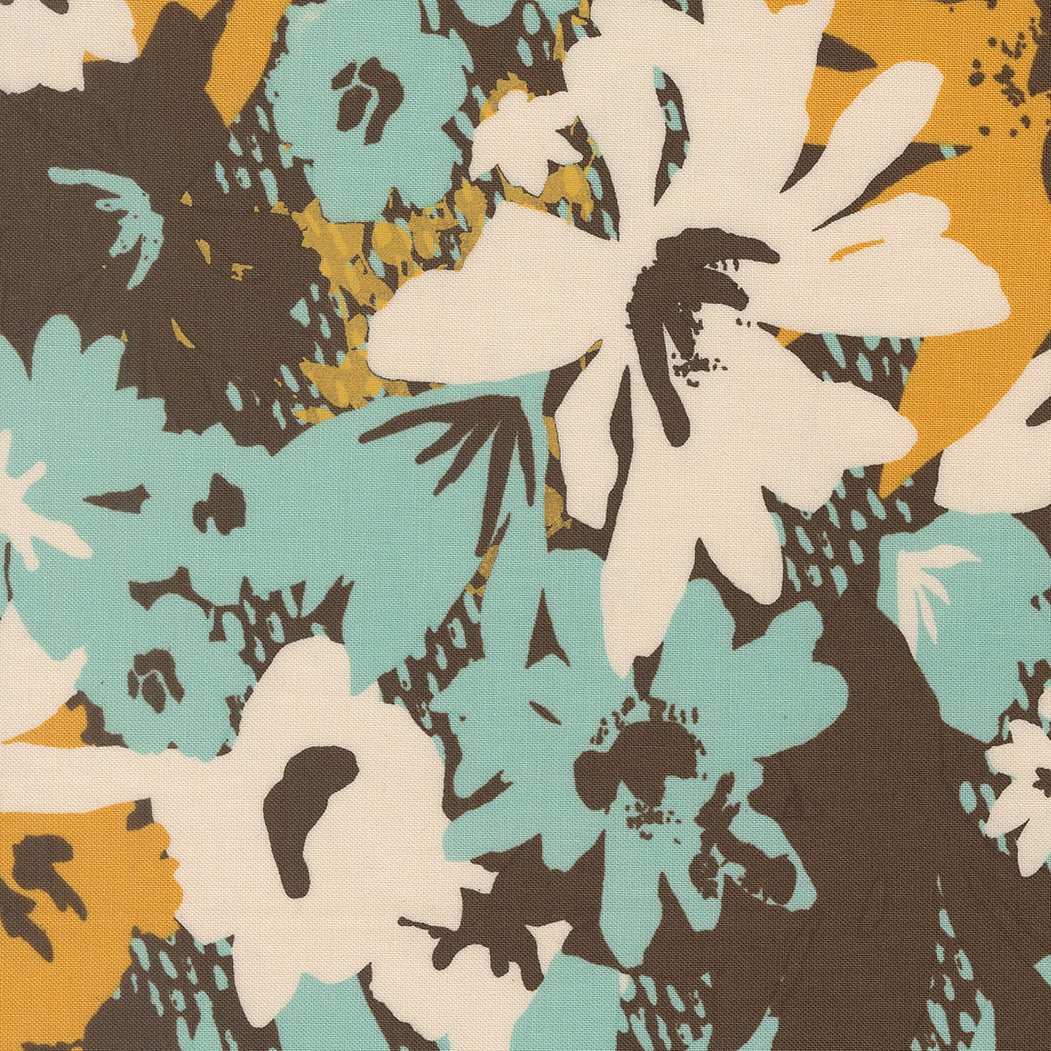 Boho Haven Floral Image Florals WALNUT by Fancy That Design House for Moda 45641-15