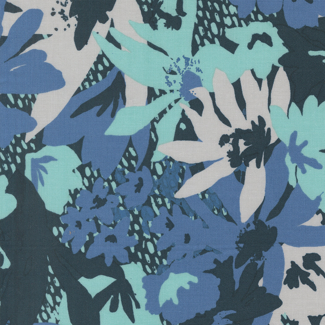 Boho Haven Floral Image Florals DEEP SEA by Fancy That Design House for Moda 45641-18