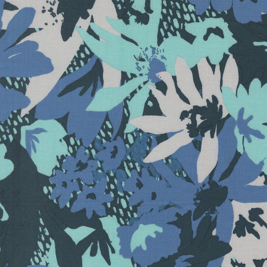 Boho Haven Floral Image Florals DEEP SEA by Fancy That Design House for Moda 45641-18
