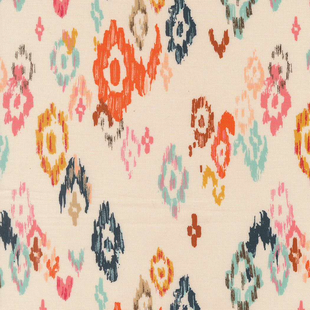 Boho Haven Feathered Ikat Blenders EGGSHELL by Fancy That Design House for Moda 45642-11