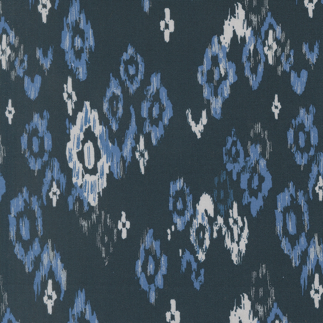 Boho Haven Feathered Ikat Blenders DEEP SEA by Fancy That Design House for Moda 45642-18