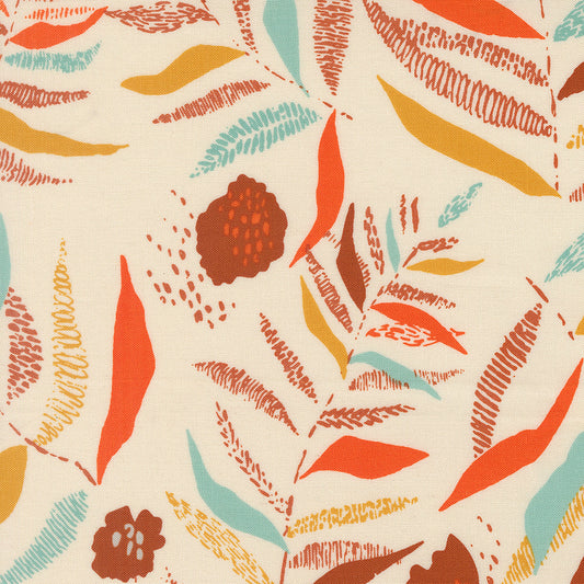 Boho Haven Textured Frond Blenders Leaves EGGSHELL by Fancy That Design House for Moda 45643-11