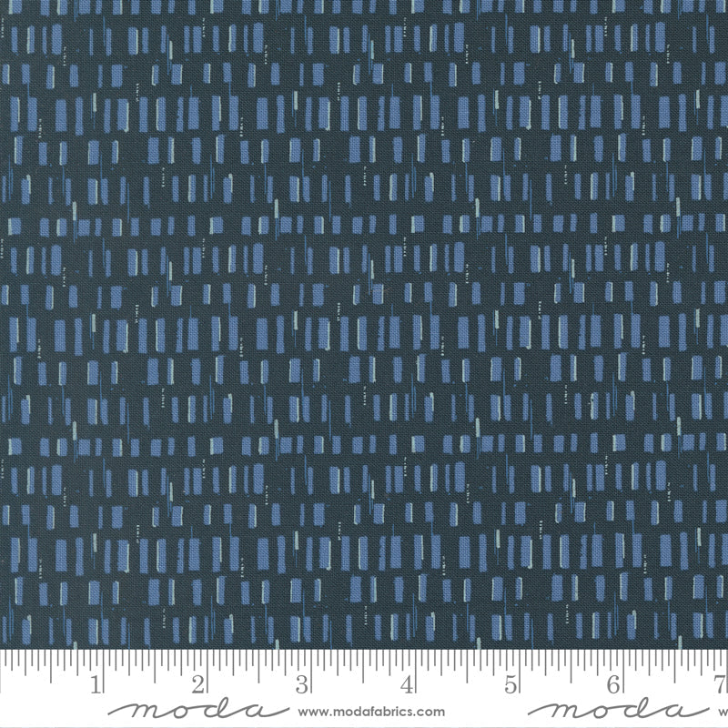Boho Haven Makers Mark Blenders Geometric DEEP SEA by Fancy That Design House for Moda 45645-18 scale