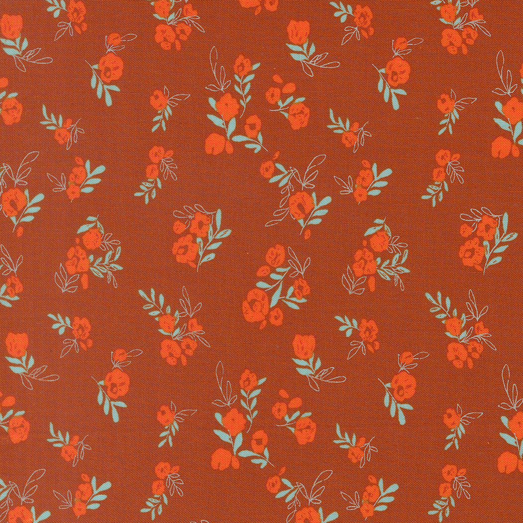 Boho Haven Branchlet Bud Small Floral SPICE by Fancy That Design House for Moda 45646-14