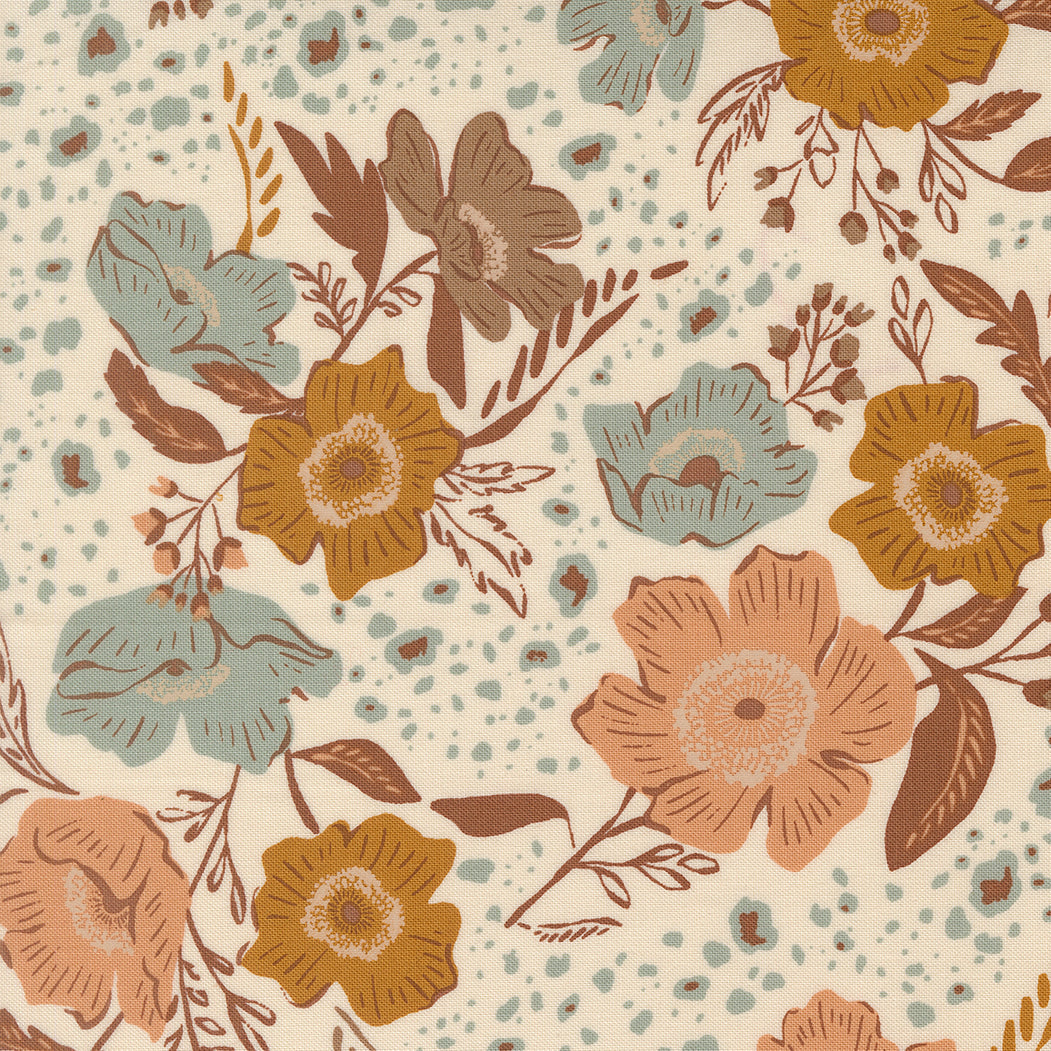 Wellspring Flora Flourish Florals Eggshell by Fancy That Design House for Moda Fabrics