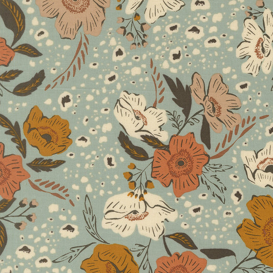 Wellspring Flora Flourish Florals Storm by Fancy That Design House for Moda Fabrics