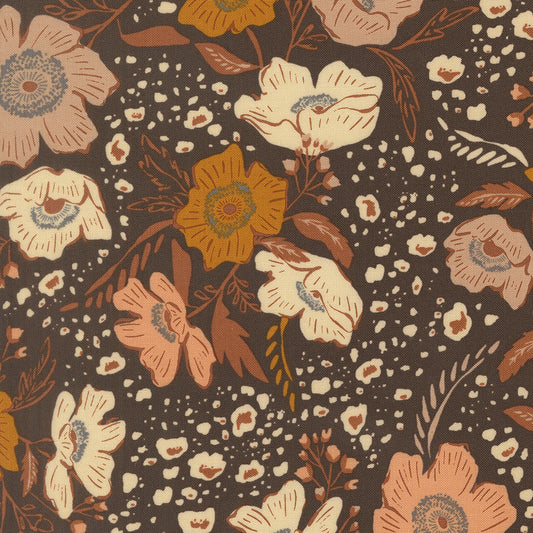 Wellspring Flora Flourish Florals Charcoal by Fancy That Design House for Moda Fabrics