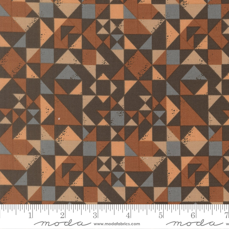 Wellspring Quilt Block Geometrics Charcoal by Fancy That Design House for Moda Fabrics