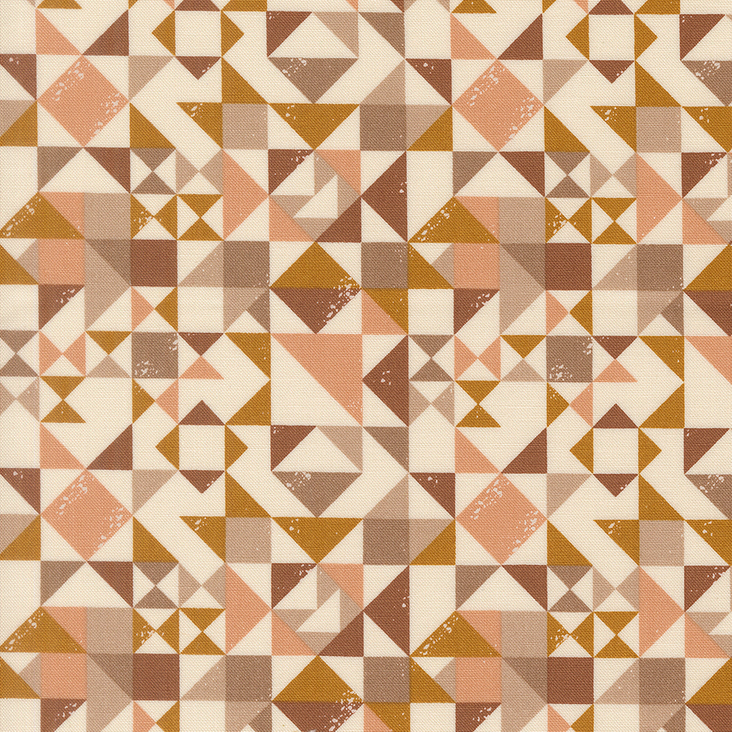 Wellspring Quilt Block Geometrics Eggshell by Fancy That Design House for Moda Fabrics