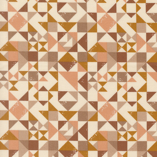 Wellspring Quilt Block Geometrics Eggshell by Fancy That Design House for Moda Fabrics