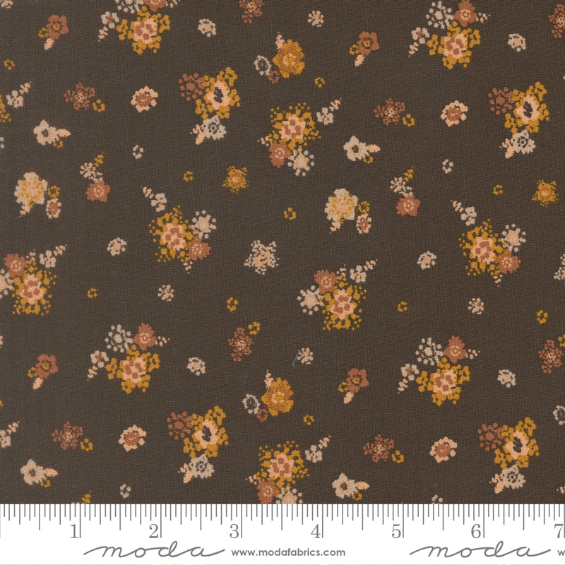 Wellspring Micro Bloom Small Floral Charcoal by Fancy That Design House for Moda Fabrics