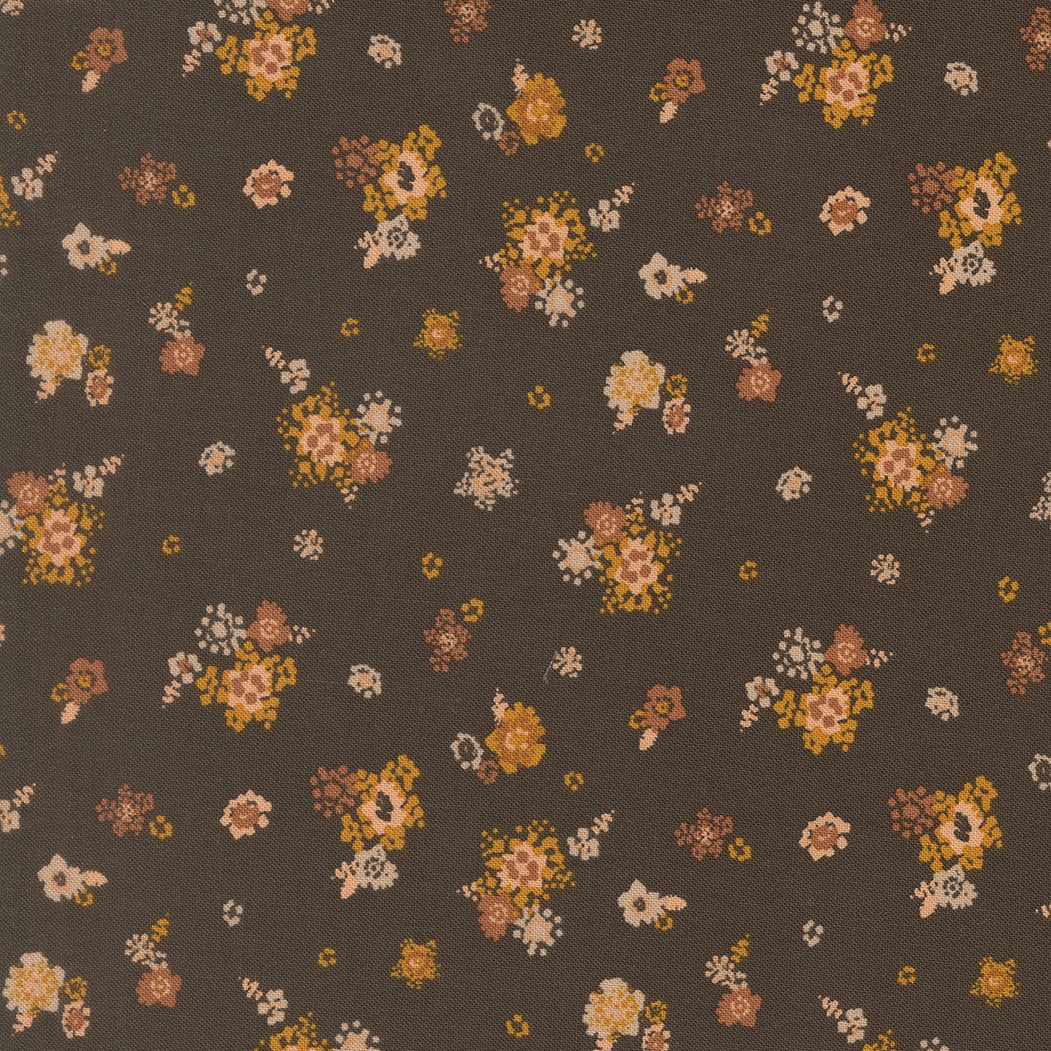 Wellspring Micro Bloom Small Floral Charcoal by Fancy That Design House for Moda Fabrics
