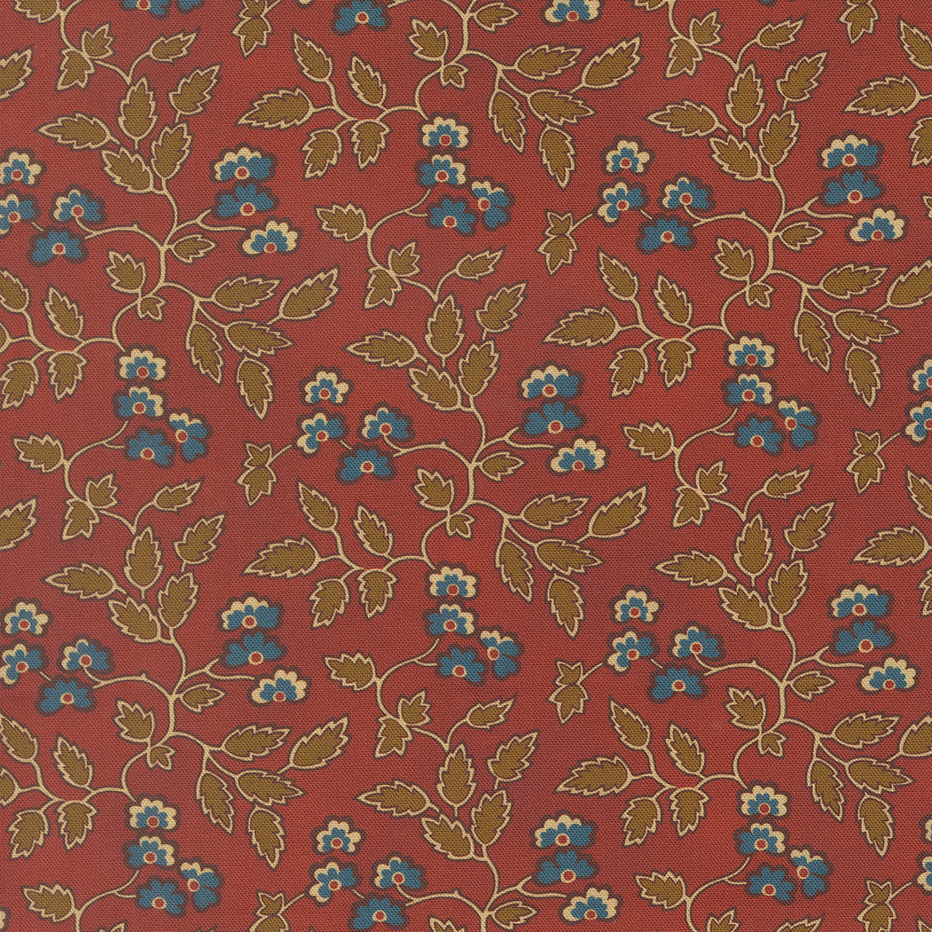Pamelias Path Prairie Flowers Madder Red by Betsy Chutchian for Moda